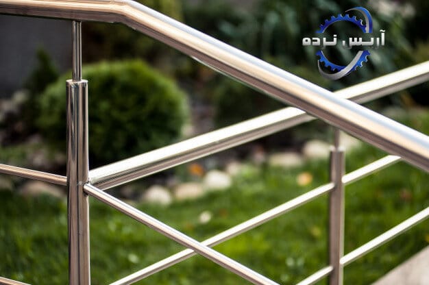 نرده استیل 3 آریس نرده: نرده استیل، نرده شیشه ای، حفاظ استیل